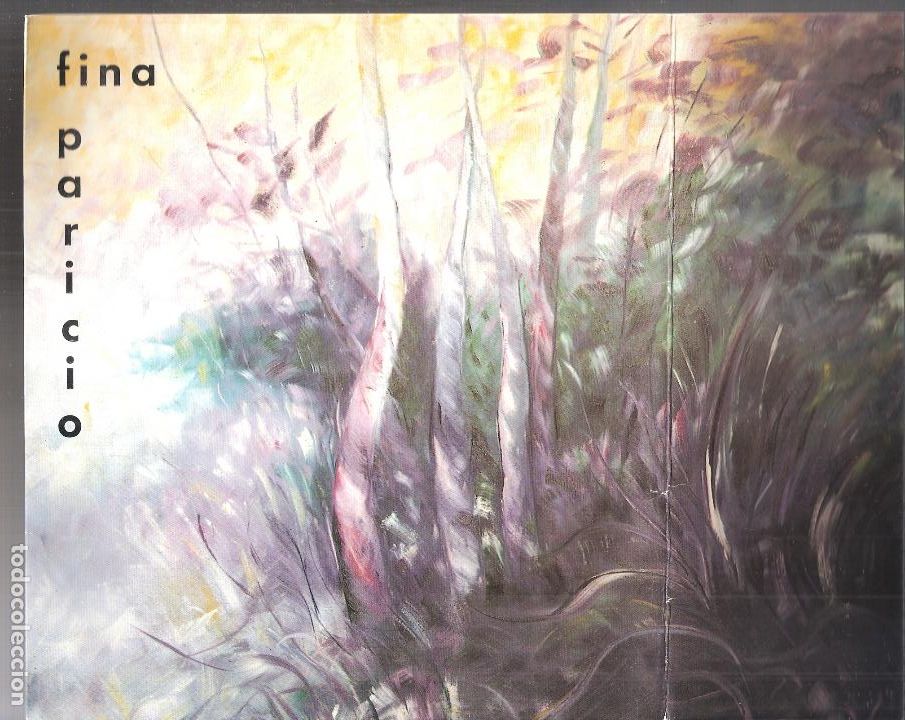 Arte: Fina Paricio. Noviembre 1989. Galer&iacute;a de Arte Atrium, Zaragoza. 25X20 cm . D&iacute;pticp. Doblez.