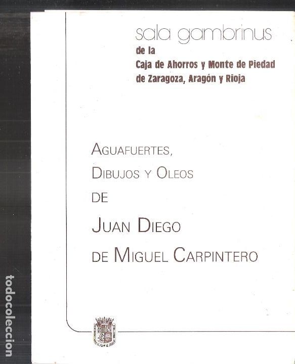 Arte: Juan Diego de Miguel Carpintero. Octubre 1983. Sala Gambrinus, CAZAR. Tr&iacute;ptico.21X15 cm