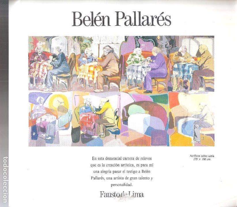 Arte: Bel&eacute;n Pallar&eacute;s. Kreisler, Galer&iacute;a de arte, Madrid. Hoja. 23X22 cm.