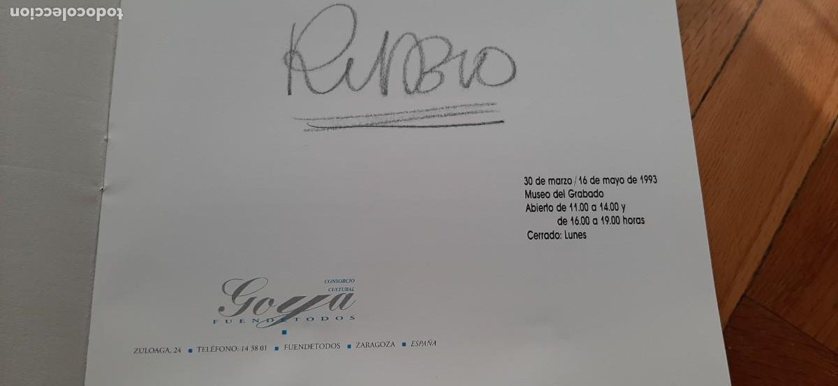 Art: MARIANO RUBIO. EXPOSICI&Oacute;N 1993, EN MUSEO DEL GRABADO DE GOYA