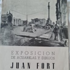 Arte: CATÁLOGO EXPOSICIÓN JOAN FORT GALCERÁN EN LA CASA DEL LIBRO EN BARCELONA 1954