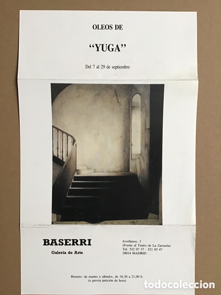 Arte: YUGA. Septiembre 1989. Galeria de Arte Baserri, Madrid. 34X21 cm.