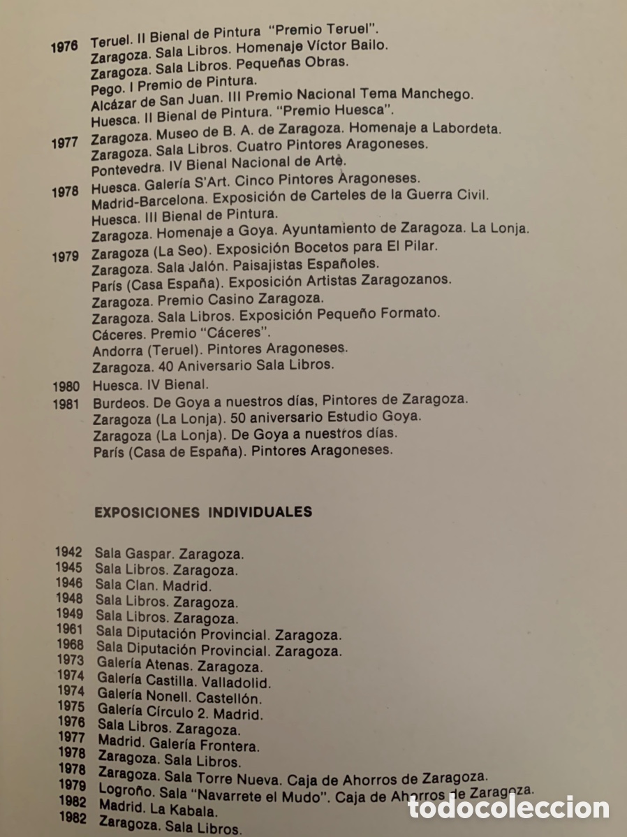 Arte: Baque Ximenez 1982 Sala Libros Zaragoza - Foto 3