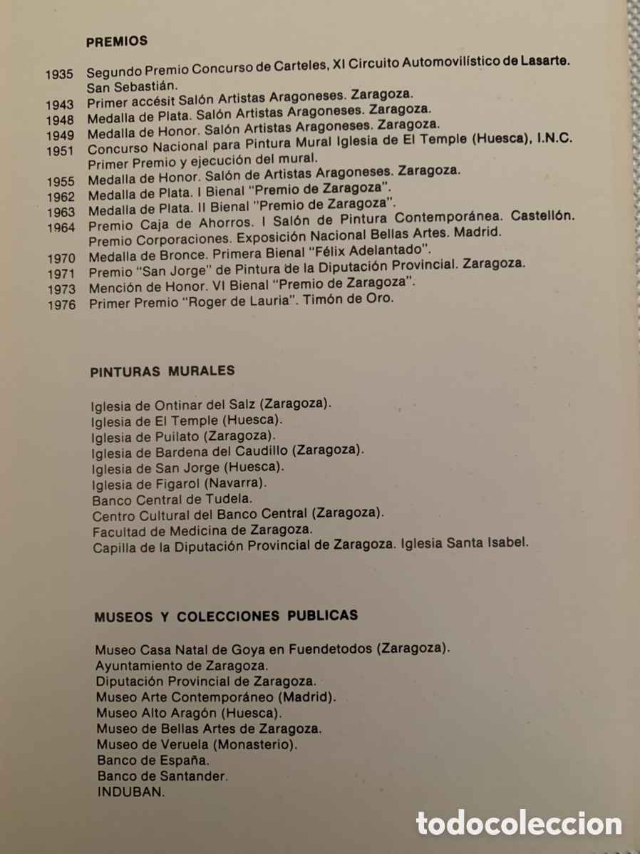 Arte: Baque Ximenez 1982 Sala Libros Zaragoza - Foto 5