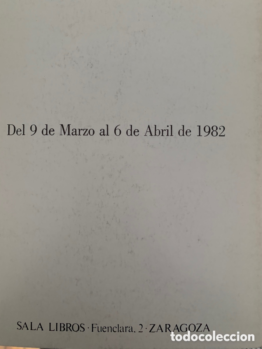 Arte: Baque Ximenez 1982 Sala Libros Zaragoza - Foto 6