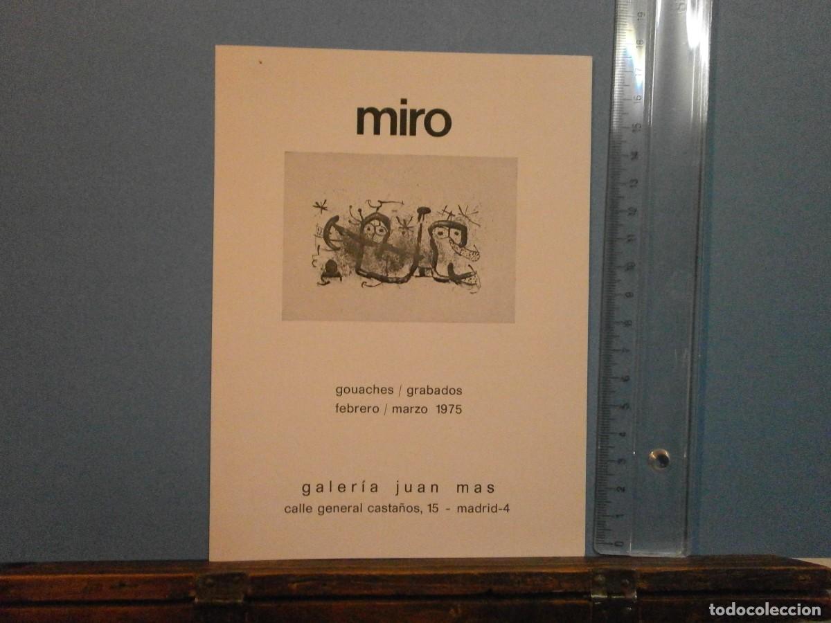 Arte: miro galeria juan mas invitacion o folleto