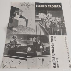 Arte: AFICHE EQUIPO CRONICA - GALERIA JUANA DE AIZPURU - SEVILLA - 1979