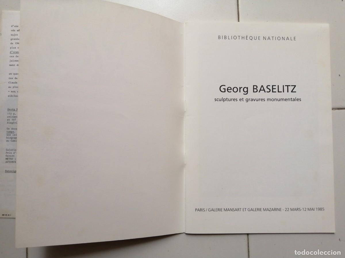 Arte: Baselitz. Biblioth&egrave;que Nationale. 1985. En franc&eacute;s - Foto 4