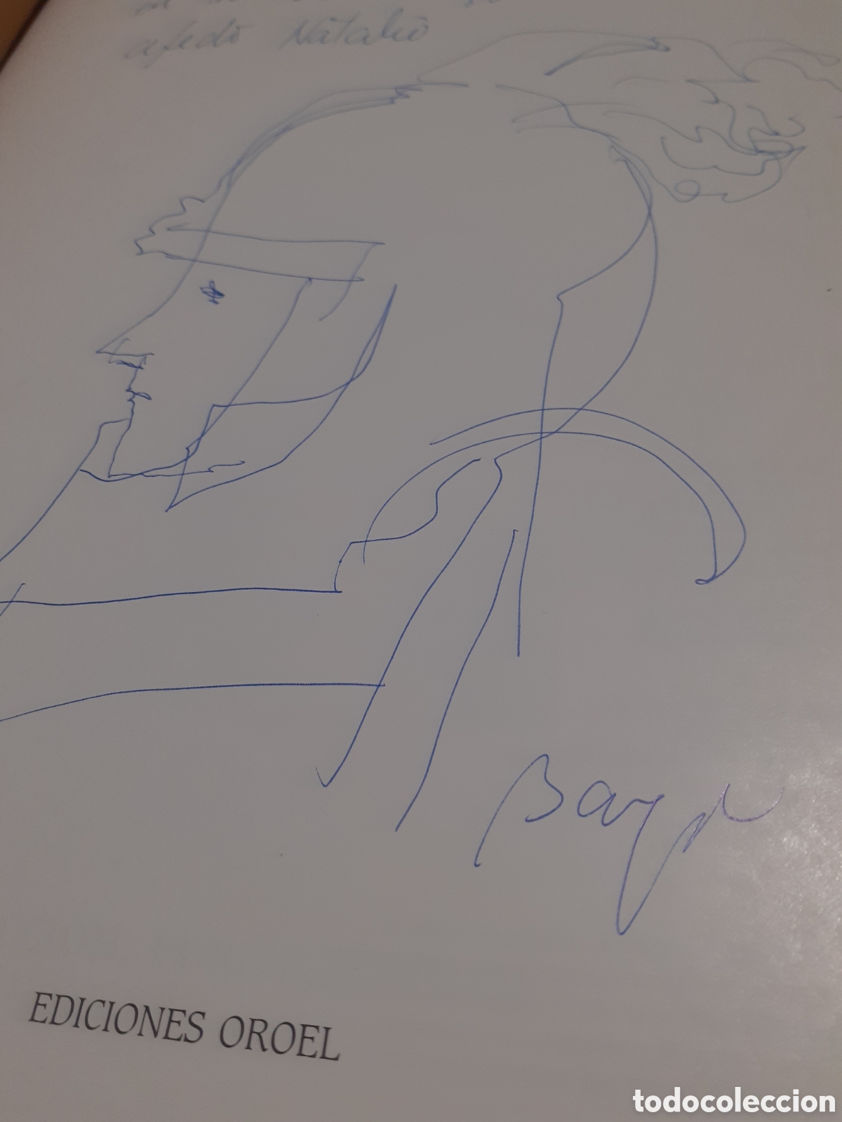 Arte: Natalio Bayo. Dibujo con dedicatoria en libro. - Foto 3