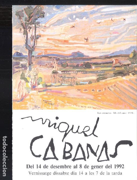 Art: Miquel Cabanas. Desembre 1991. Sala Rusi&ntilde;ol. Sant Cugat del Vall&eacute;s. 22X16 cm. D&iacute;ptico