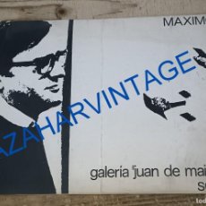 Arte: SEVILLA, 1972, DIPTICO EXPOSICION DE MAXIMO SAN JUAN EN LA GALERIA JUAN DE MAIRENA, RARO