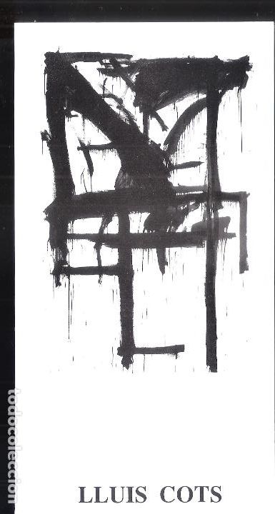 Arte: Lluis Cots. Octubre 1991. Sala Libros, Zaragoza. D&iacute;ptico 19X10 cm.