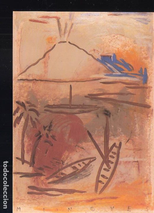Art: Albert Minoves. 1987. Piscolabis. Safia & Jean-Pierre Guillemot. Barcelona. Tarjeta.15x10