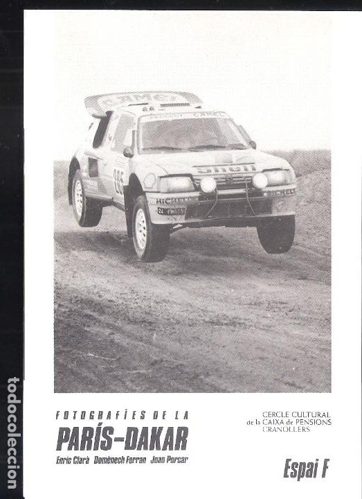 Art: Paris-Dakar.Enric Clar&aacute;.Dom&egrave;nech Ferran,Joan Porcar. Espai F. La Caixa.Granollers. Tarjeta.15X11 cm.