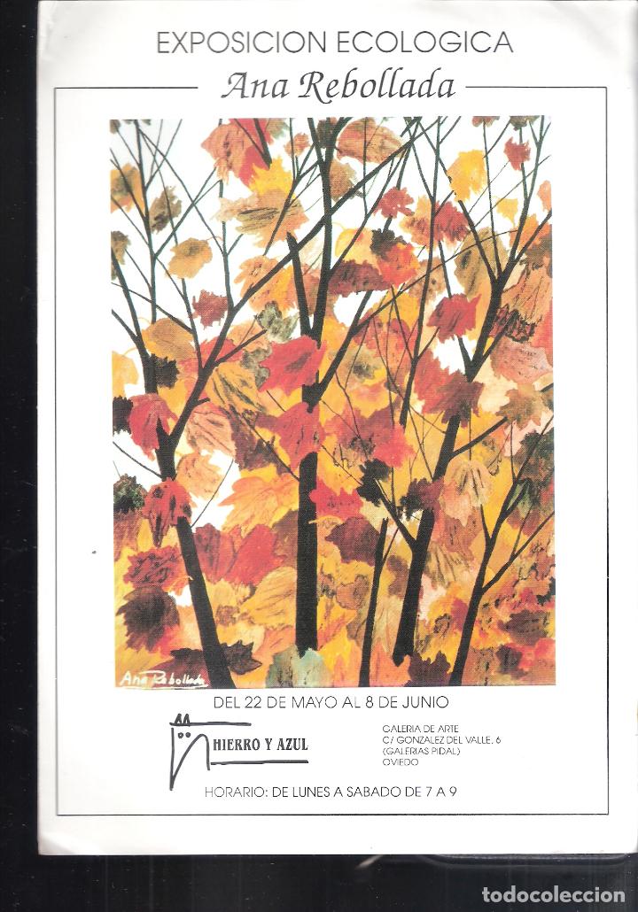 Art: Ana Rebollada. Mayo 1990. Hierro y Azul, Galer&iacute;a de Arte, Oviedo. Diptico. 23X16 cm.