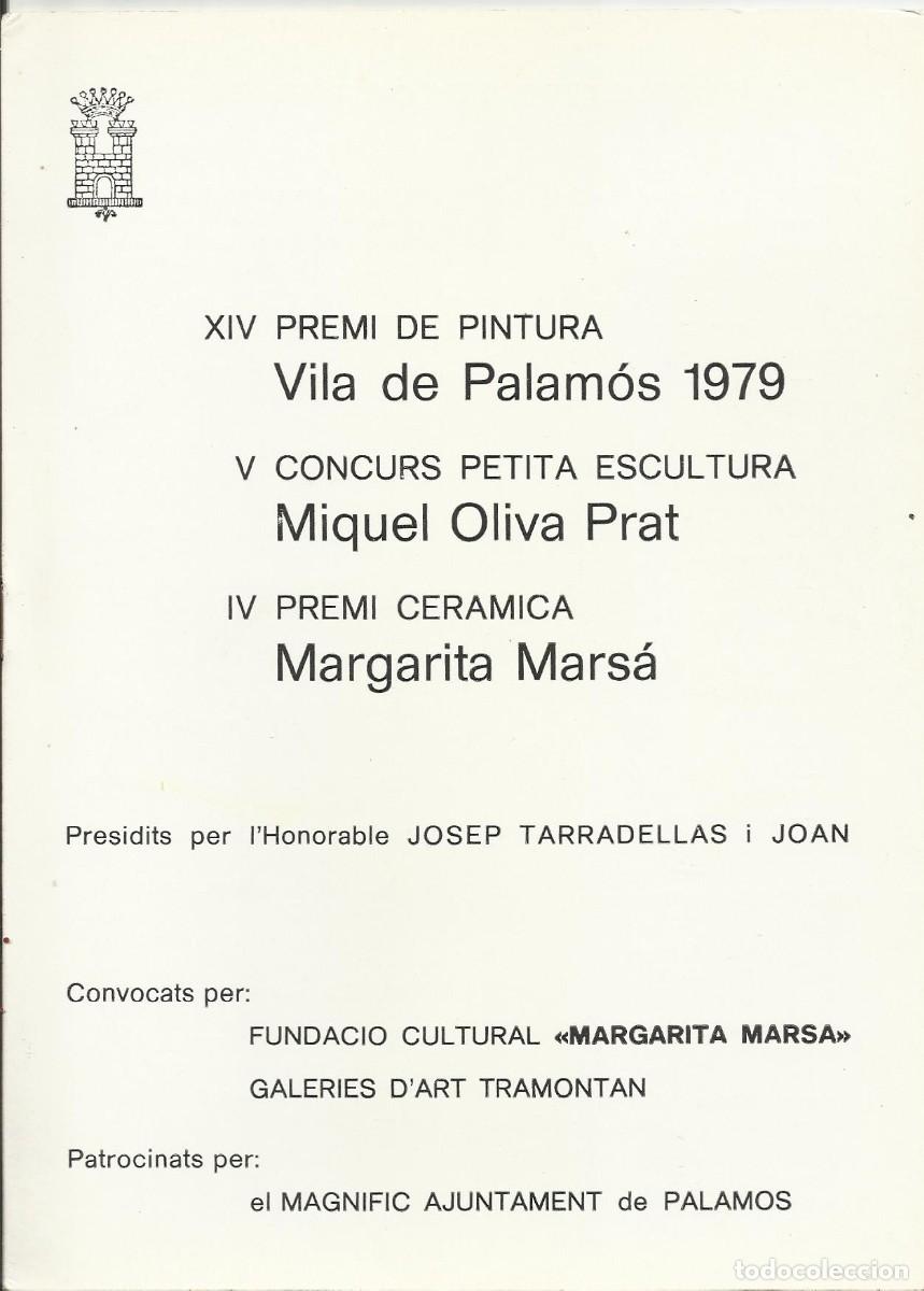 Art: XIV Premi Pintura &rdquo;Vila de Palam&oacute;s&rdquo;. 1979. Galeries d'art Tramontan. 8 p&aacute;ginas. 22x16 cm.