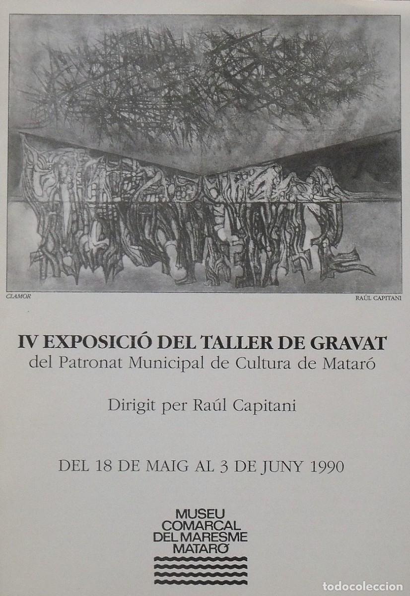 Art: IV exposici&oacute; del taller de gravat. Patronat Municipal Cultura. Matar&oacute;. 1990. Cat&aacute;logo Arte. 30x21