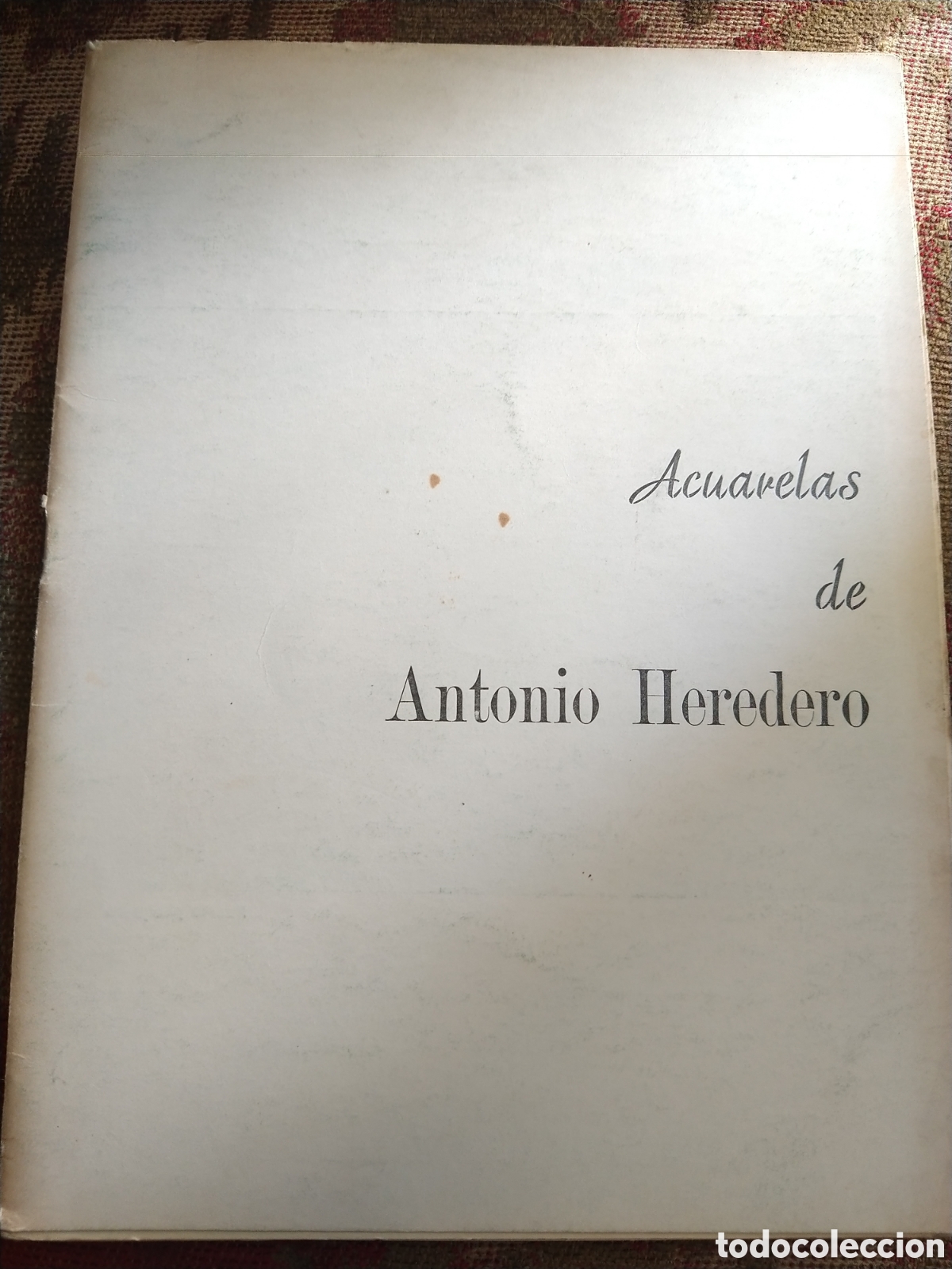 Arte: Antonio Heredero. Catalogo antiguo - Foto 1