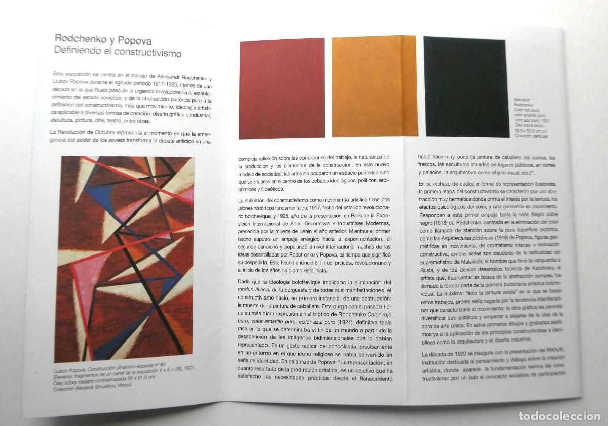 Arte: Folleto de mano Rodchenko y Popova . Definiendo el constructivismo Reina Sof&iacute;a .2009