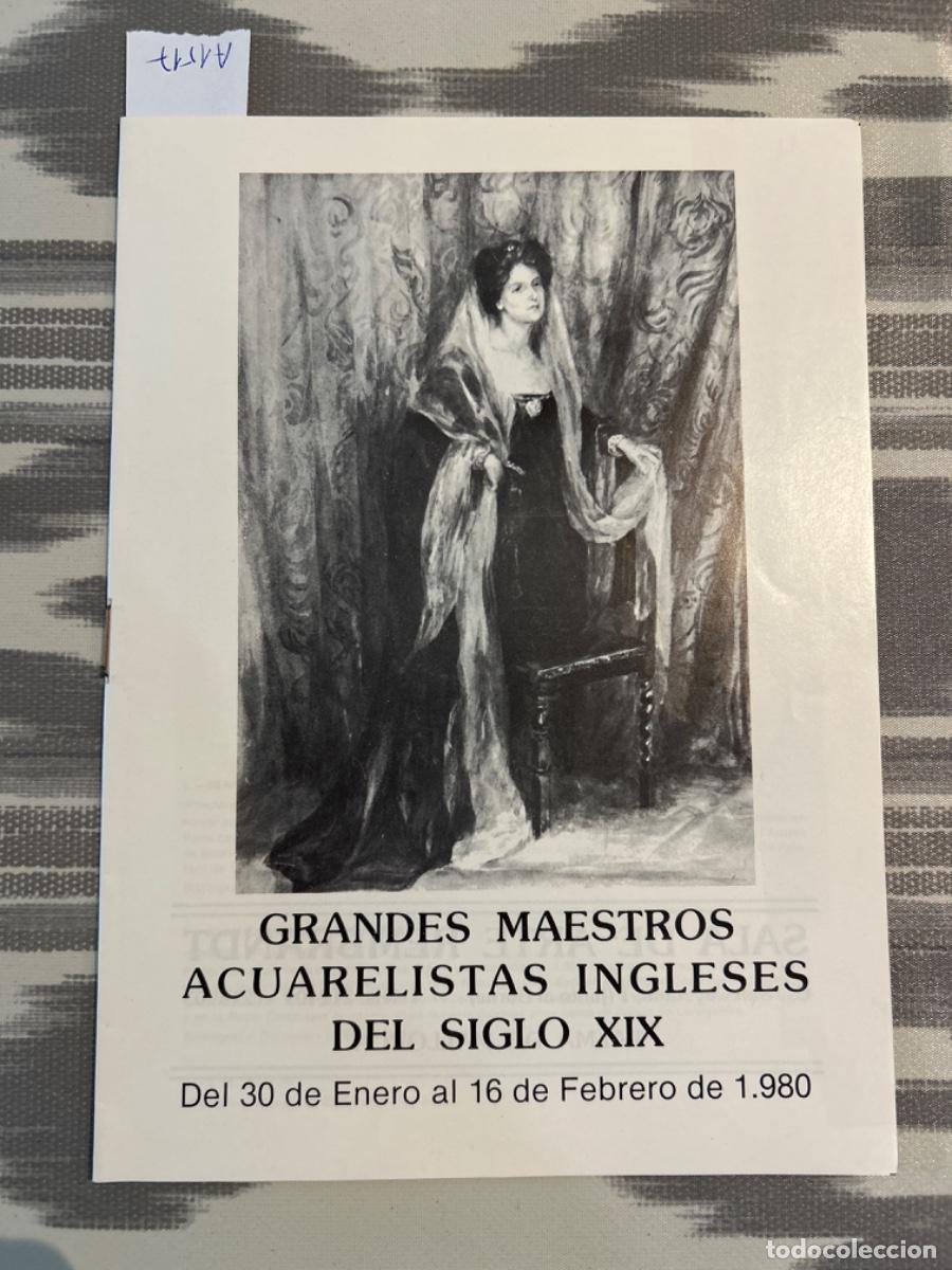 Arte: CATALOGO GRANDES MAESTROS ACUARELISTAS INGLESES XIX, 1980, SALA DE ARTE REMBRANDT, PALMA MALLORCA