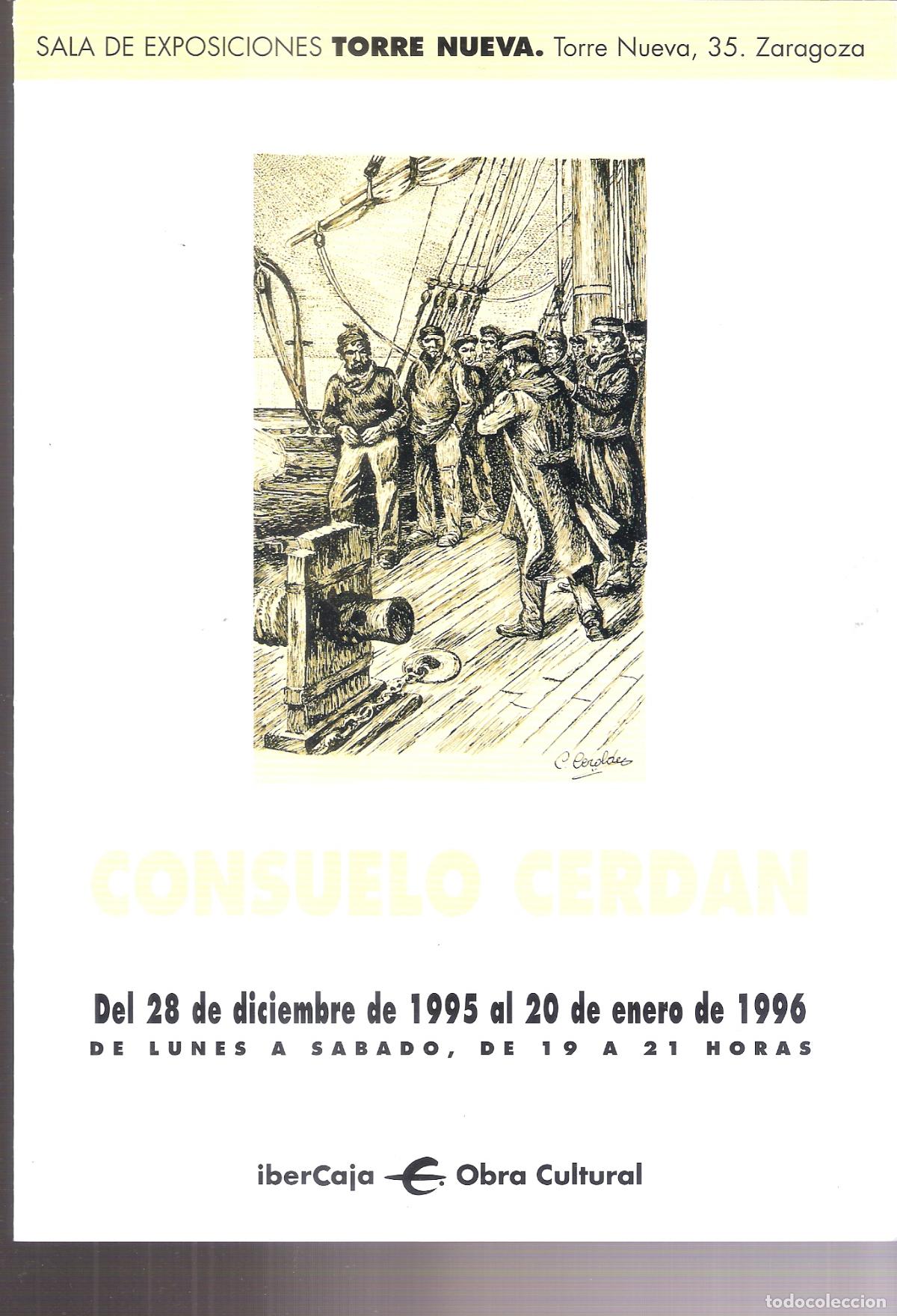 Kunst: Consuelo Cerd&aacute;n. Diciembre 1995. Sala Torre Nueva, Zaragoza. ibercaja. Diptico. 24X17 cm.