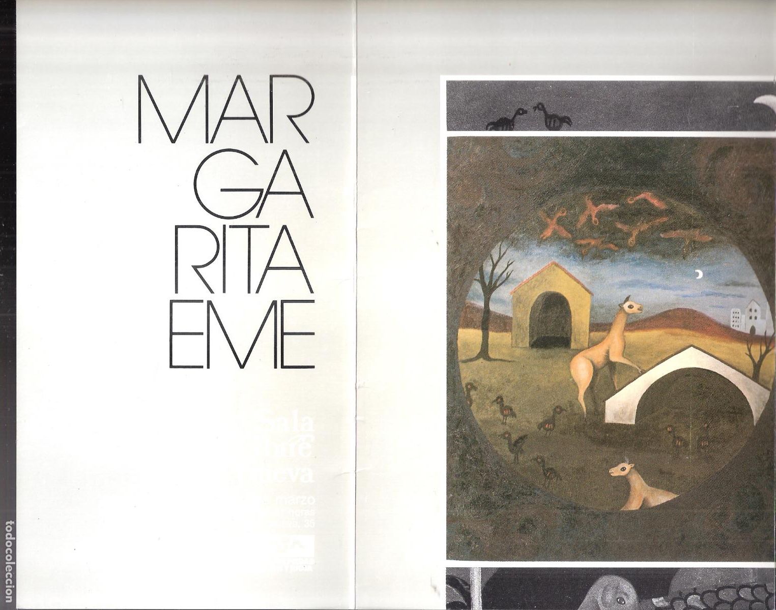 Arte: Margarita Eme. Febrero 1987. Sala Torre Nueva. Zaragoza. Cuadr&iacute;ptico. 22X15 cm.
