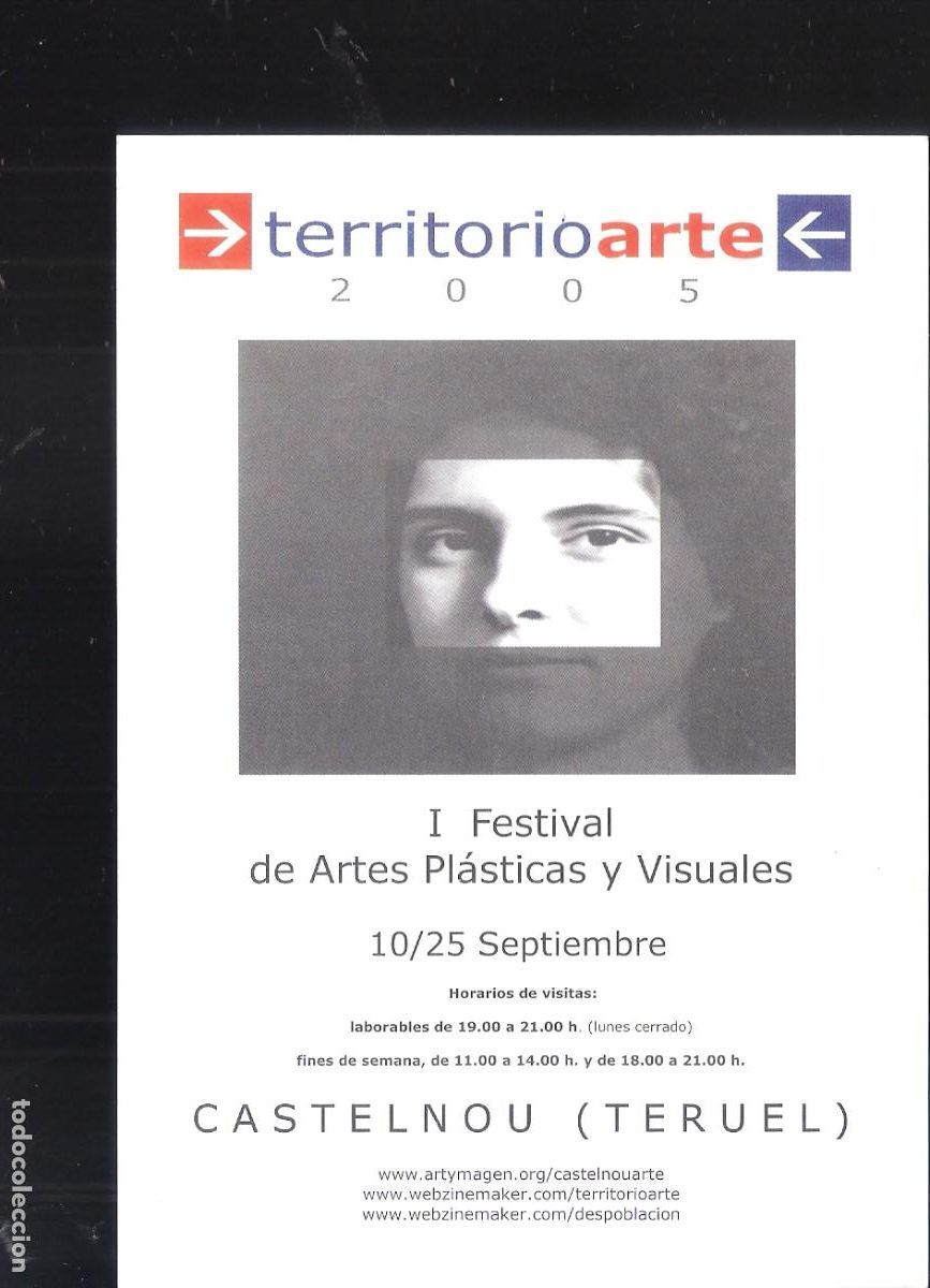 Kunst: I Festival Artes Pl&aacute;sticas y Visuales. Septiembre 2005. Castelnou, Teruel. Tarjeta. 15x11 cm.