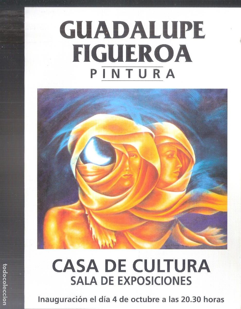 Arte: Guadalupe Figueroa. Casa de Cultura. Cuarte de Huerva. D&iacute;ptico. 21x15 cm.