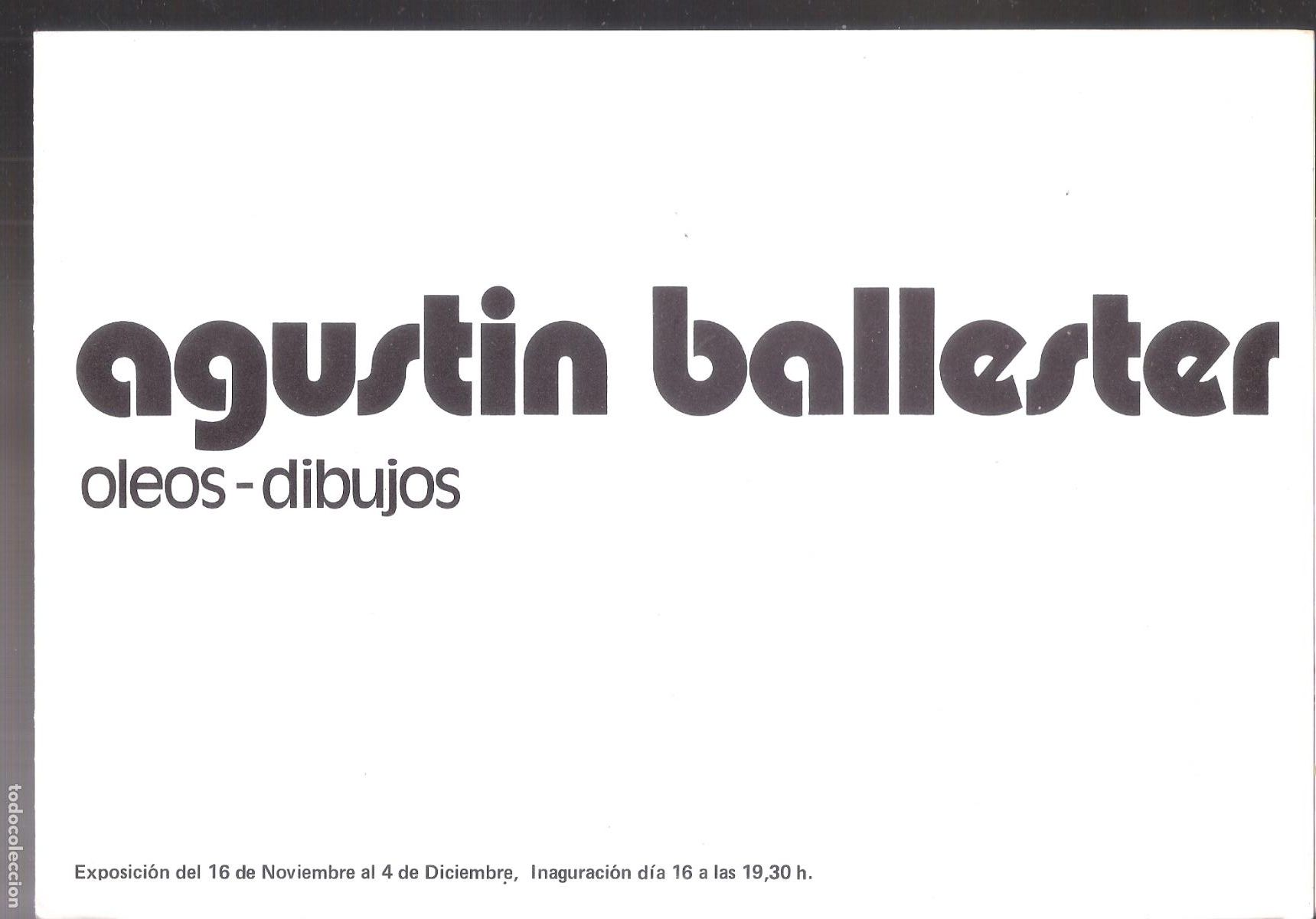Arte: Agust&iacute;n Ballester. Esfinge, Galer&iacute;a de Arte, Palma. 24x17 cm. Diptico + carpeta.