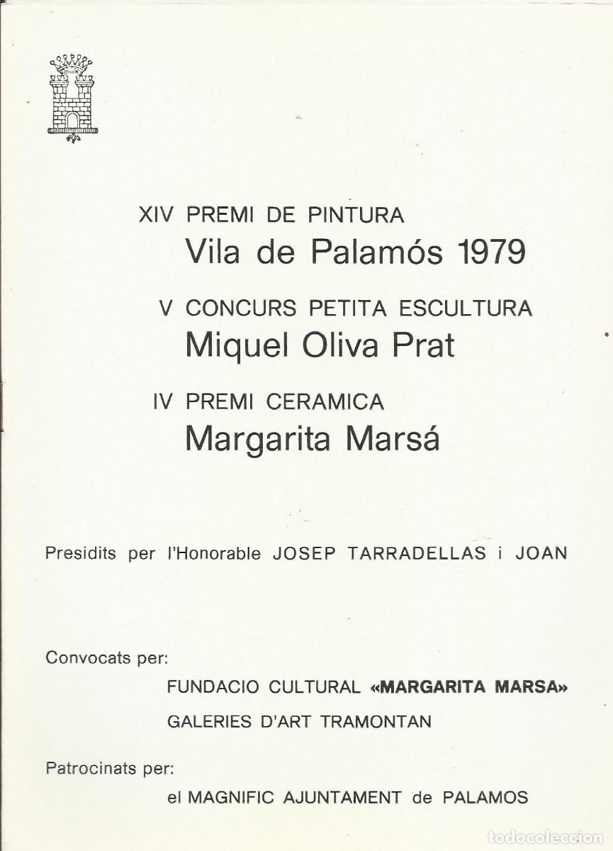 Kunst: XIV Premi Pintura Vila Palam&oacute;s. Cat&aacute;logo Arte. 1979. 22x16 cm. 8 p&aacute;ginas.