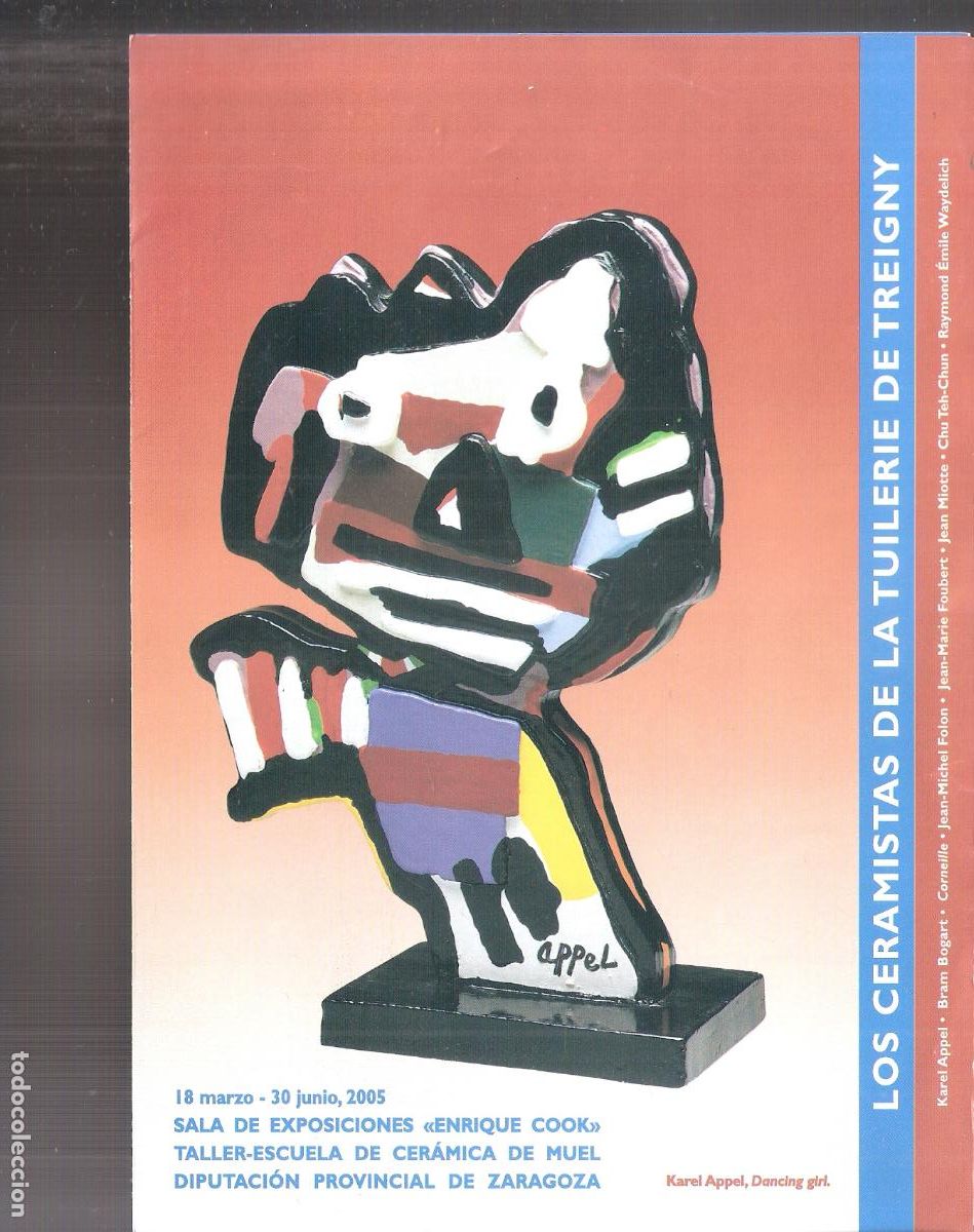 Arte: Ceramistas de la Tullerie de Treigny. Marzo 2005. Taller de Ceramica Muel. Triptico. 21x15 cm.