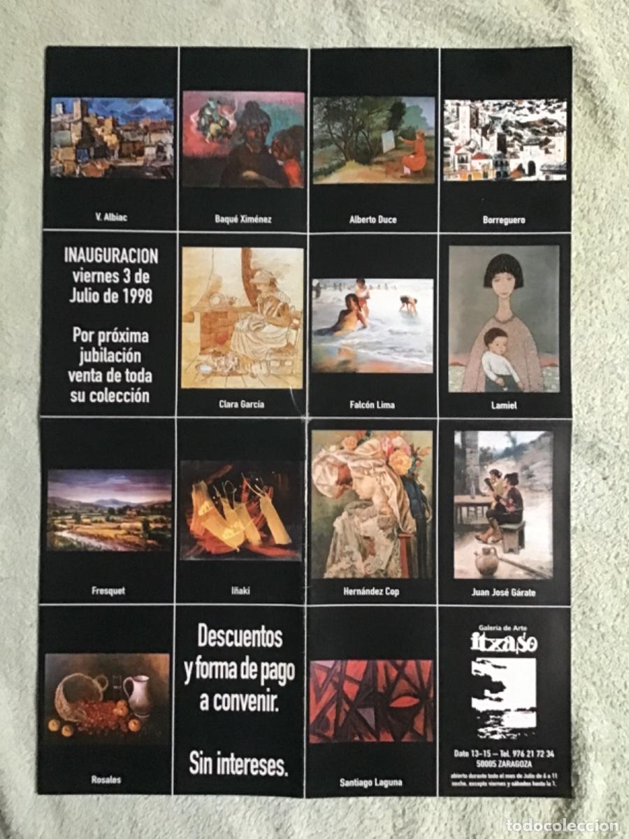 Arte: Galeria Itxaso. Exposici&oacute;n Colectiva .Julio 1998. Cartel. . 42x30 cm.