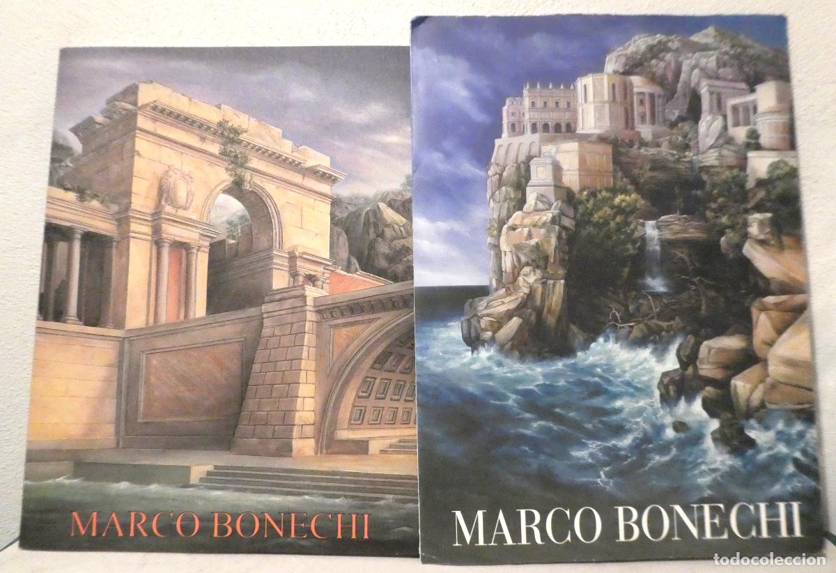 Arte: 2 Cat&aacute;logos del Pintor Italiano Marco Bonechi, con fotograf&iacute;as y firma del autor