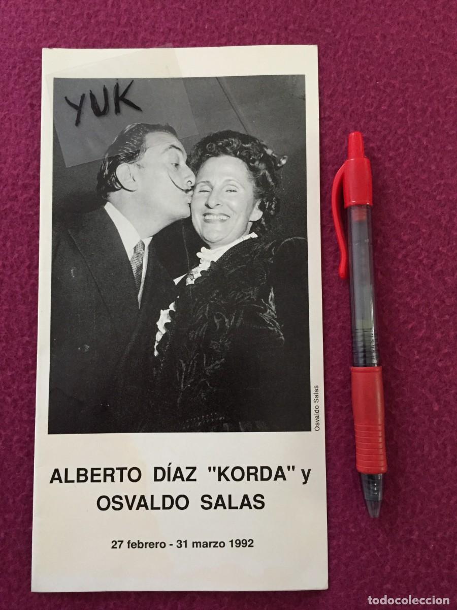 Arte: DIPTICO CON DALI EN PORTADA DE EXPOSICION DE ALBERTO DIAZ -KORDA- Y OSVALDO SALAS 1992 L. RAILOWSKY