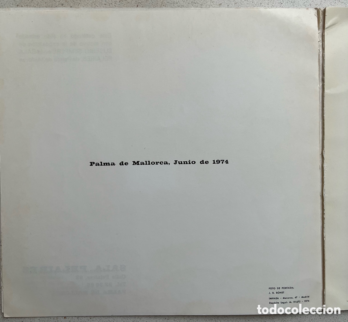 Arte: Cat&aacute;logo Eusebio Sempere. Sala Pelaires 1974 - Foto 4