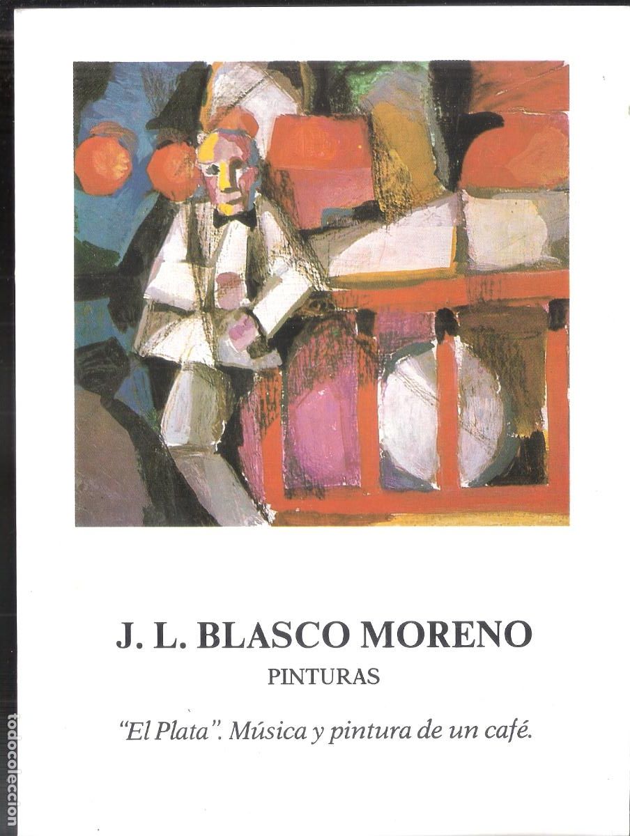 Arte: Jos&eacute; Luis Blasco Moreno, El Plata. Mayo 1983. Atrium, Galer&iacute;a de Arte, Zaragoza. D&iacute;ptico. 22x16 cm.
