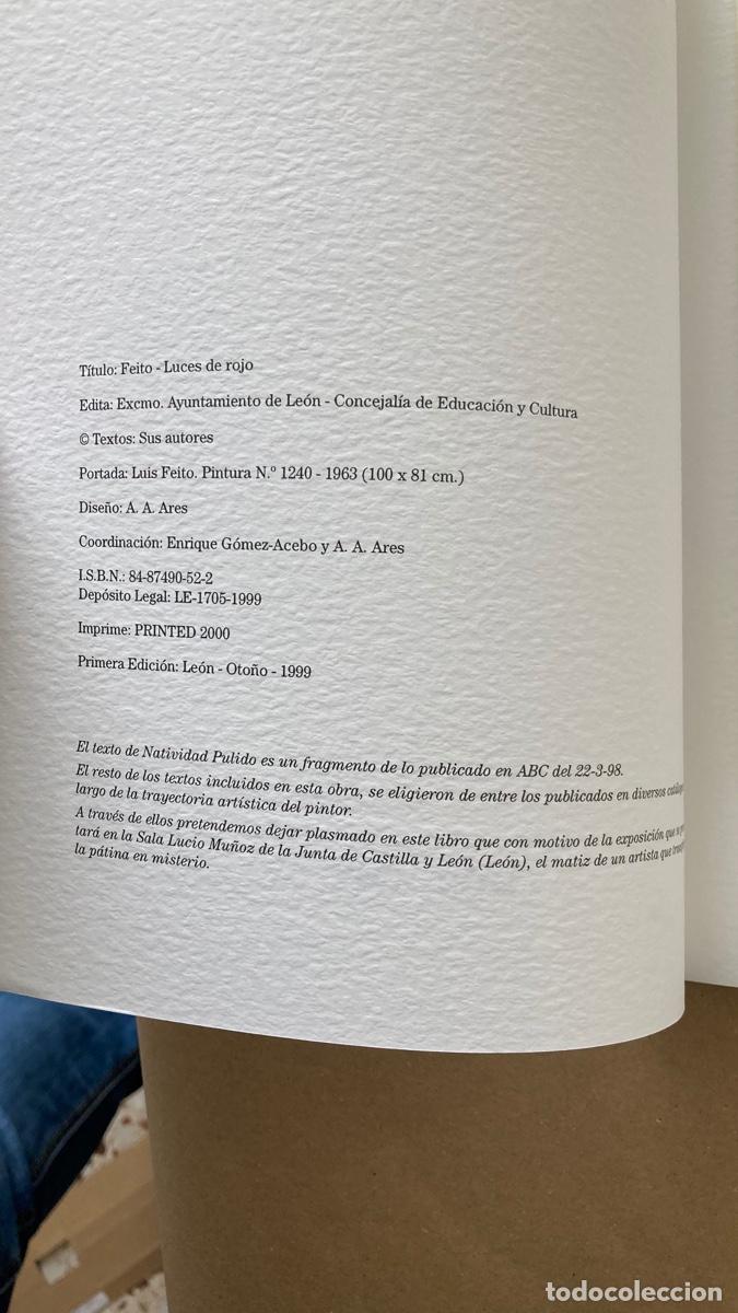 Arte: LIBRO LUIS FEITO LUCES DE ROJO - LE&Oacute;N 1999 - Foto 4