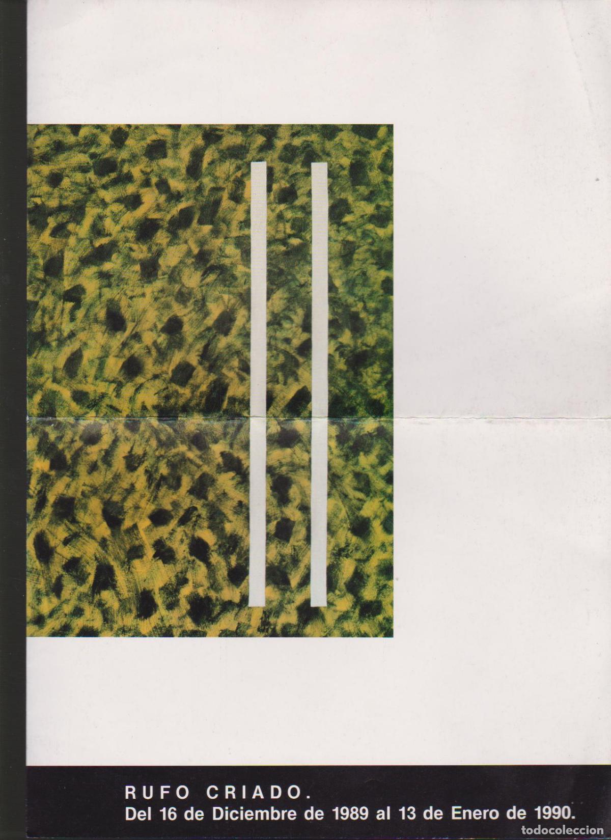 Art: Rufo Criado. Diciembre 1989. A UA CRAG: Aranda de Duero. D&iacute;ptico/Cartel. 30x21 cm.