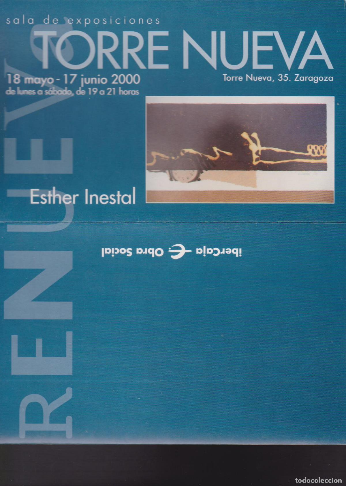 Kunst: Esther Inestal. Mayo 2000. Sala Torre Nueva, Zaragoza. Triptico. 22x14 cm.