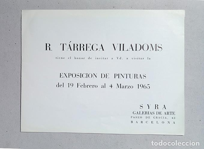 Arte: Ricard T&aacute;rrega Viladoms. D&iacute;ptico Galer&iacute;a Syra, 1965. Texto &Aacute;ngel Mars&aacute;