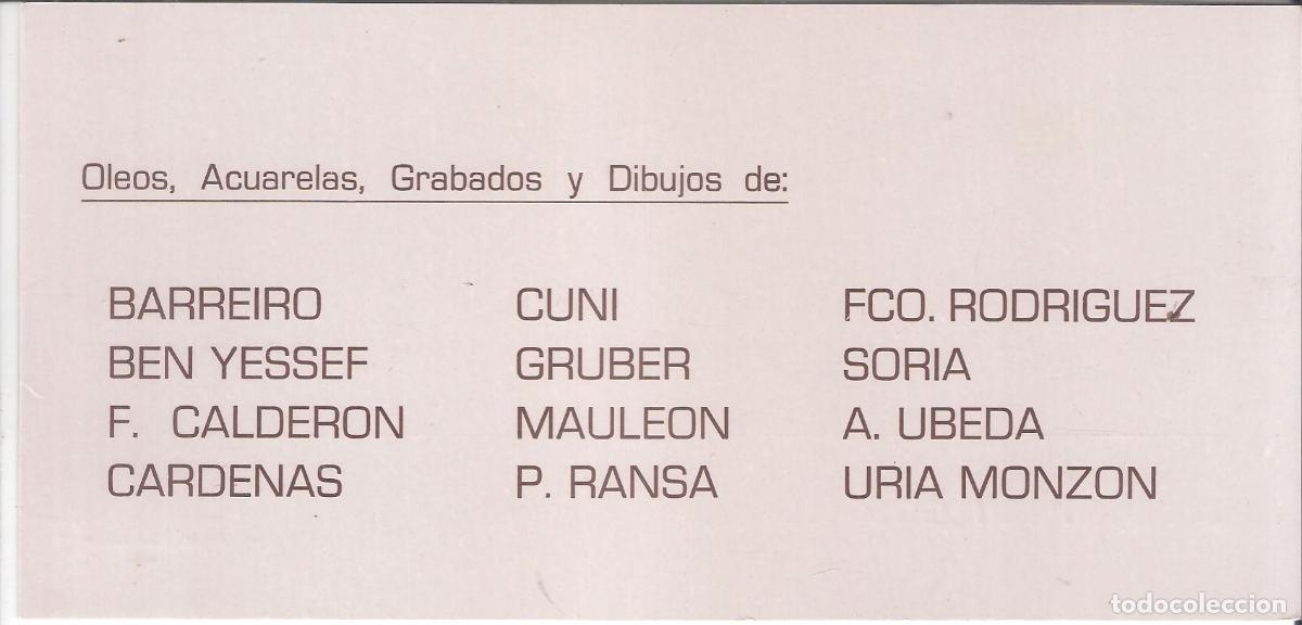 Kunst: Galer&iacute;a Jose M&ordf; Burgos. Vallafolid. Exposicion Colectiva de Navidad. Diciembre 1976. D&iacute;ptico. 21x10
