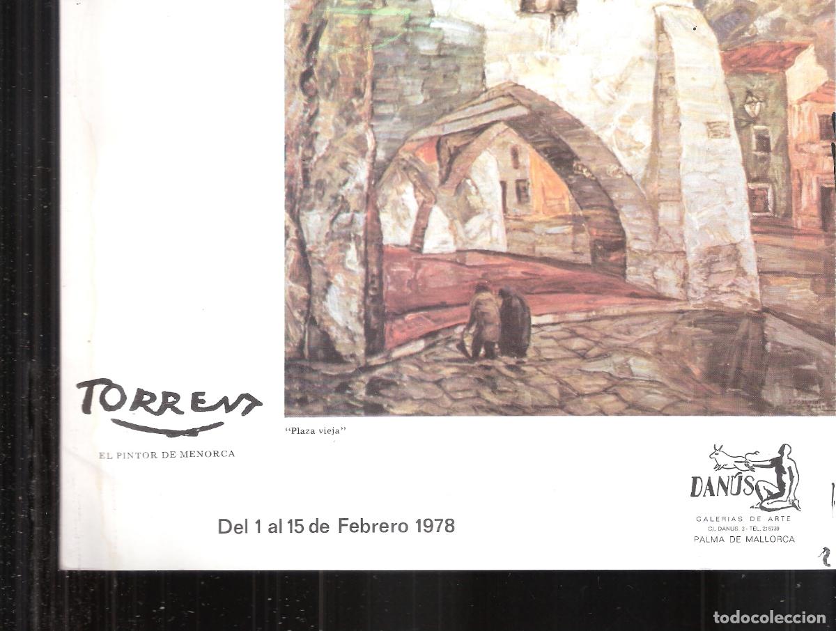 Arte: Torent. Febrero 1978. Danus, Galer&iacute;a de Arte. Diptico. 20x15 cm.