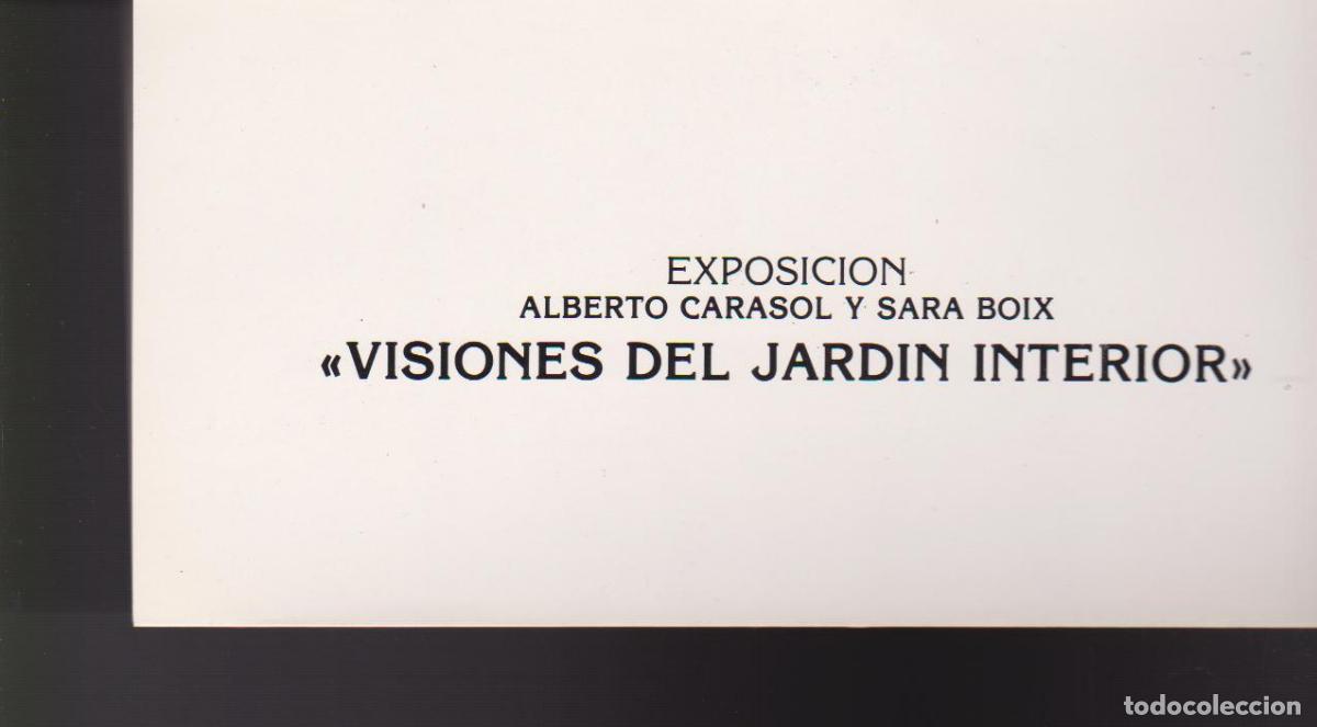 Arte: Alberto Carasol y Sara Boix. Junio 1986. Galer&iacute;a Goya, Zaragoza. Triptico, 22x11 cm.