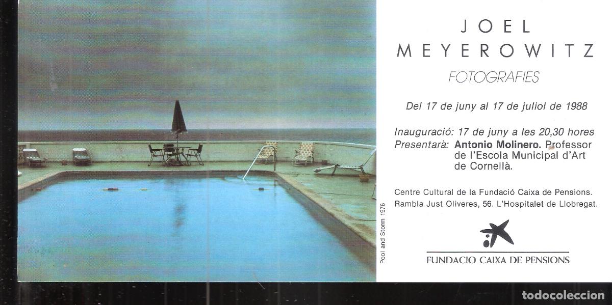 Art: Joel Meyerowitz. Juny 1988. L'Hospitalet de Llobregat. Caixa. Tarjeta. 21x10 cm.