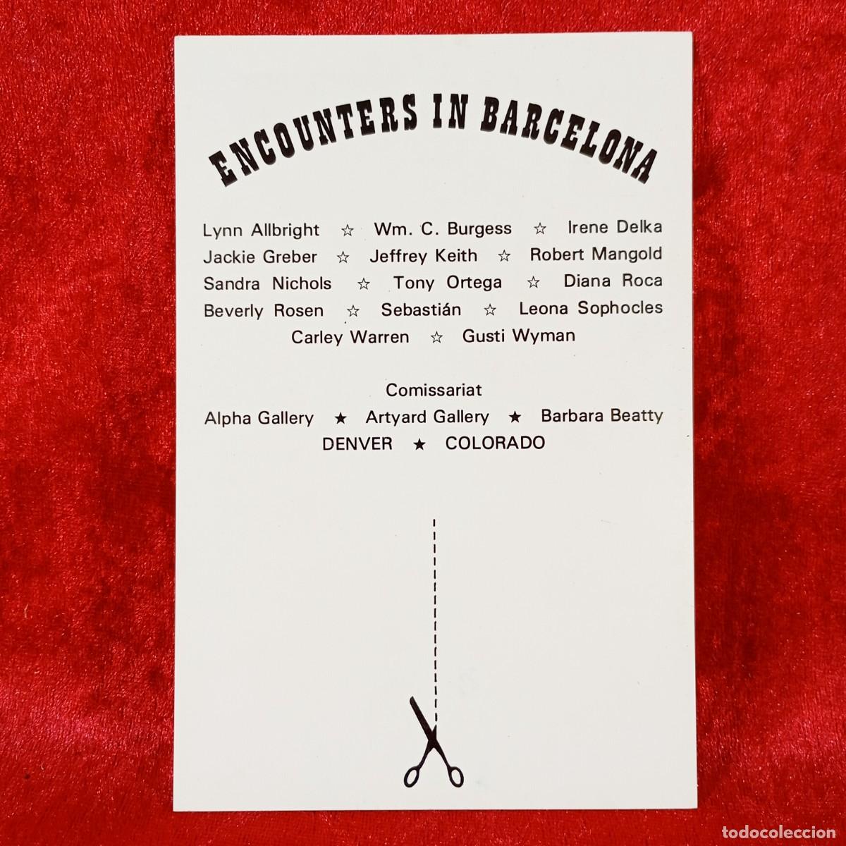 Arte: FOLLETO ARTE - ENCOUNTERS IN BARCELONA - 1988 TRAJECTE, &Agrave;NGELS DE LA MOTA - LYNN ALLBRIGHT / 3128-8