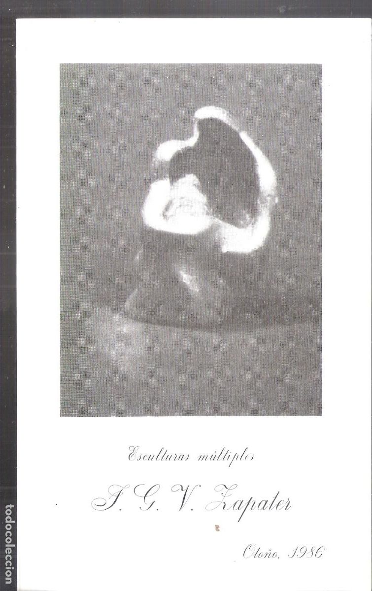 Art: Guillermo J. Villagrasa Zapateer. Octubre 1986. Sala Decor-Art, Zaragoza. Diptico. 20x12 cm.