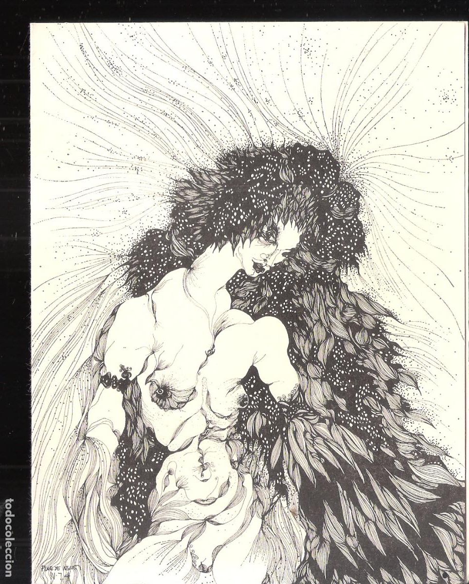 Arte: Pilar de Insausti. Abril 1975. Galer&iacute;a Altamira, Gij&oacute;n, Diptico. 17x13 cm.