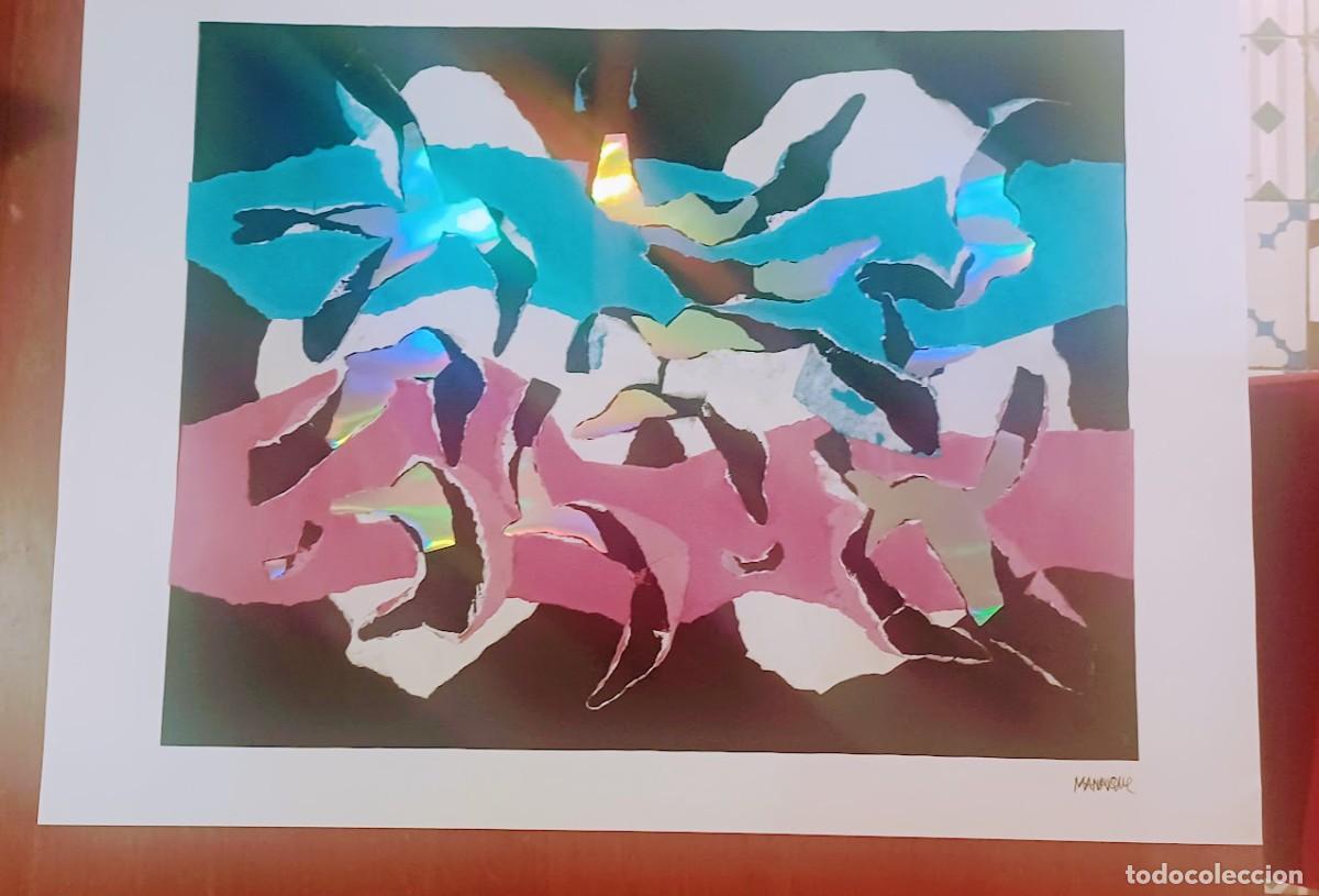 Kunst: Cesar Manrique Serigrafia Grande Abstracto 80 x 60cm Excepcional 1980's Original