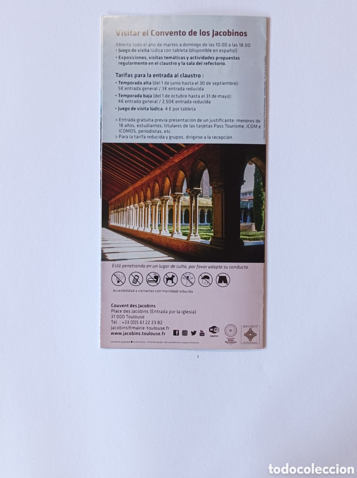 Arte: CONVENTO DE LOS JACOBINOS. TOULOUSE. PROGRAMA EXPOSICI&Oacute;N MUSEO. - Foto 2