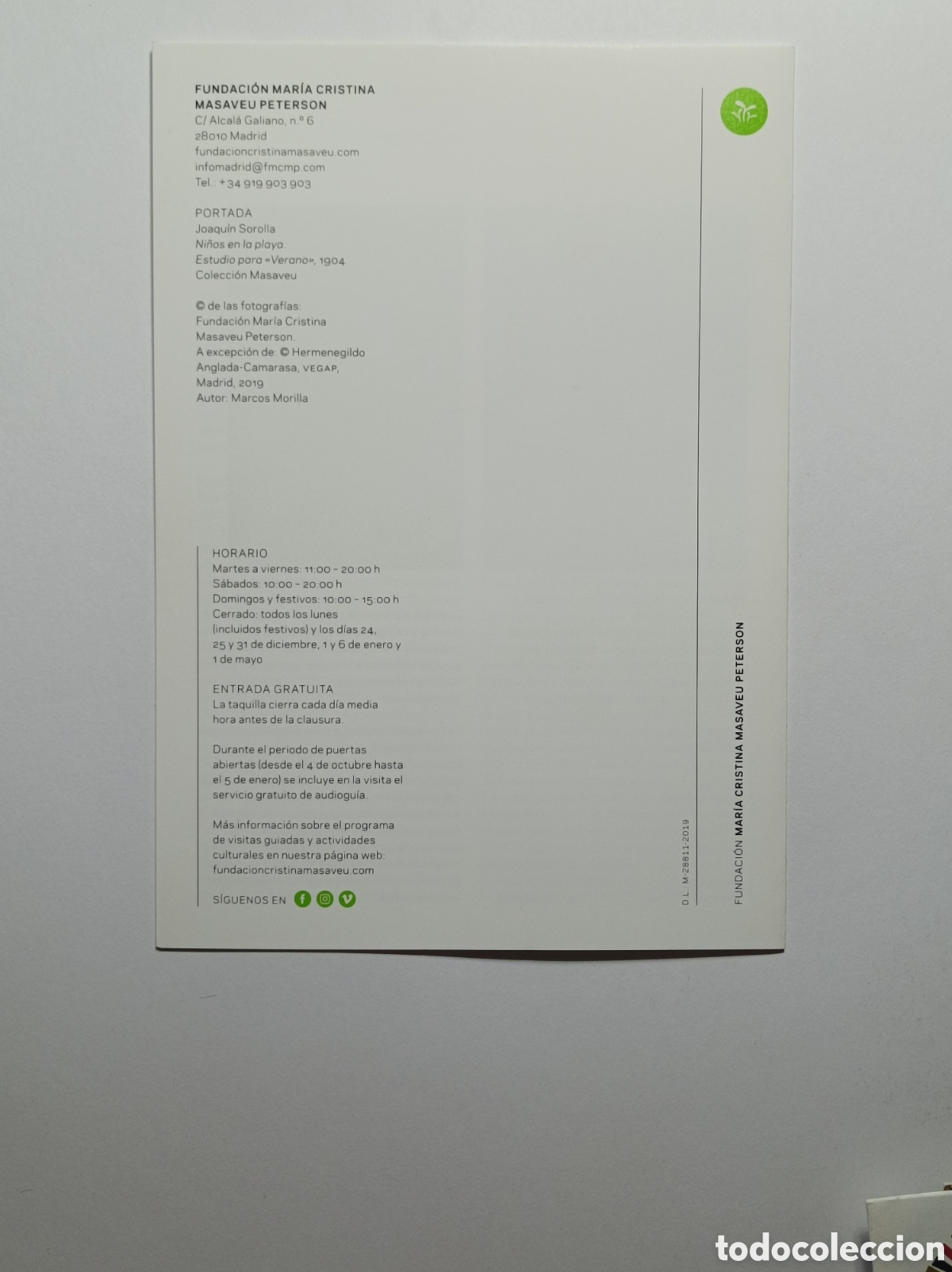 Arte: COLECCI&Oacute;N MASAVEU. PROGRAMA EXPLICATIVO EXPOSICI&Oacute;N. 2019. - Foto 2